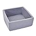 Wonder Space Deluxe Kids Square Ball Pit, Premium Handmade Kiddie Balls Pool, Soft Indoor Outdoor Nursery Baby Playpen, Ideal Gift Play Toy for Children Toddler Infant Boys & Girls (Grey)