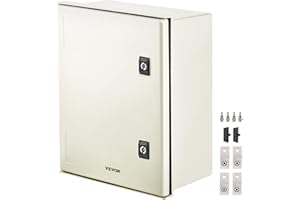 VEVOR Fiberglass Enclosure 15.7 x 11.8 x 7.9" Electrical Enclosure Box NEMA 3X Electronic Equipment Enclosure Box IP65 Weathe