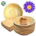KIKI Green Compostable Bowls Set 7 Inch Round Deep [25 Disposable Bowls 25 Wooden Spoons 50 Unbleached Tissues] We Use Natural Products It is Alternative to Paper Bowls