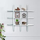 Shelving Solution Cross Display Wall Shelf (White)