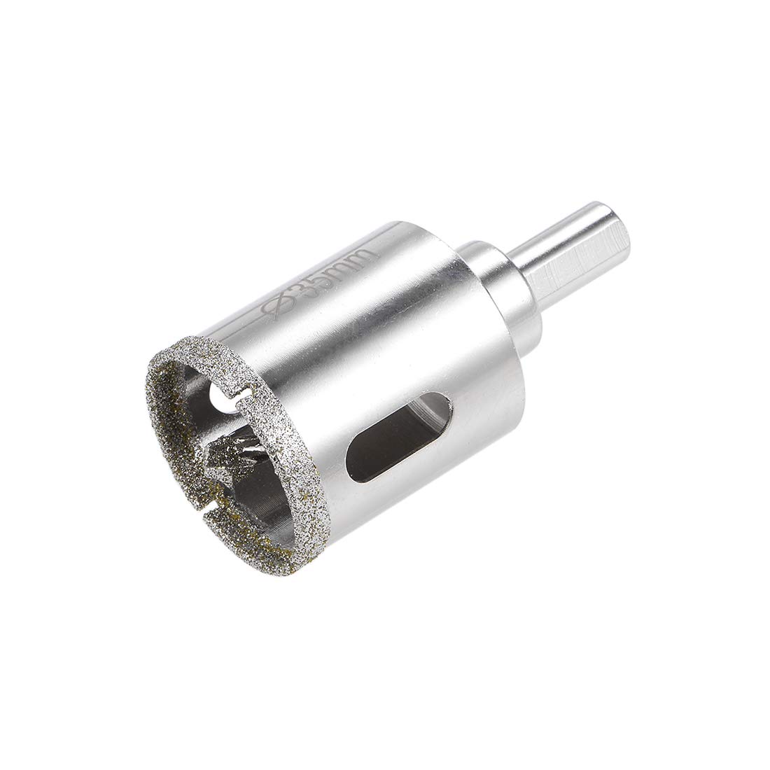 sourcing map Diamond Drill Bit 35mm Glass Hole Saw Core Drill Bit with Spotting Drill Bit for Ceramics Porcelain Tile Bottles Pots Brick