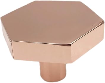 Hexagon Rose Gold Drawer Knob Cabinet Knob Kitchen Drawer Pulls