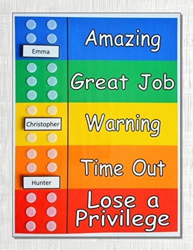 Behavior Chart for Multiple Kids (1-6) You provide the names, made with velcoin