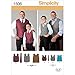 Simplicity 1506 Husky Boy's and Big and Tall Men's Vest Sewing Patterns, Child's Sizes S-L and Men's Sizes XL-XXXXXL