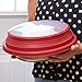 Anchor Hocking 9.5-in Deep Pie Dish With Wide Fluted Edge and Expandable Cover, Red, Set of 1