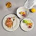 Melamine Dinnerware Set for 4-12pcs Dinnerware Dishes Set for Indoor and Outdoor Use, Dishwasher safe, Unbreakable, Light Grey