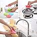 Dishwashing Brush Silicone Sponge Dish Brush Cleaner Shinefuture Multipurpose Antibacterial Silicone Dishwashing Scrub Scrubber Sponge Heat-resistant Mat Gloves Drink Coatsers Set of 3