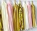 Pink and Gold Birthday Party Decorations Happy Birthday Bunting Banner Tissue Paper Pom Poms Flowers Paper Lanterns Paper Honeycomb Balls Tissue Paper Tassel Garland for Girls’ 1st Birthday