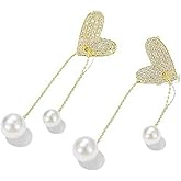 LQXY Pearl Dangle Earring for Women