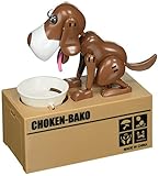 PowerTRC® Toy Figure Dog Piggy Bank (White Brown)