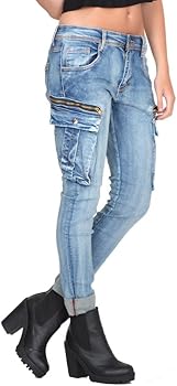ladies faded jeans