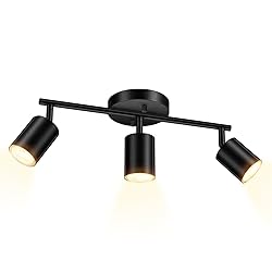 BoostArea LED 3 Light Track Lighting Kit, Black 3