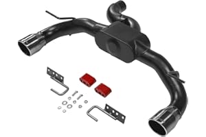 Flowmaster 818120 Outlaw Axle-Back Exhaust Kit 3 Inch 409 Stainless Steel Dual Exit 4 Inch Black Chrome Tips Compatible with 2021-2024 Ford Bronco 2.3L 2.7L 2 & 4-wheel drive 2 & 4 Door