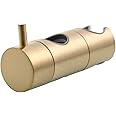 Adjustable Rail Slider Shower Head Holder Brushed Gold, Biveah Brass Hand Shower Mounting Bracket for 0.78 Inch, KZS009BG