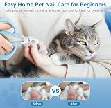 Euqvunn Cat Nail Clippers Safe Positioning Hole Ergonomic Handle Blue view 2