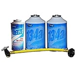 Johnsen's R-134a Quick Charge Kit 2 Cans R-134a Refrigerant, Oil Charge & Can Tap