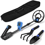 Metal Detector for Kids, Waterproof Kids Metal Detector, 7.4 Inch Search Coil with LCD Dispaly, 24 Inch to 35 Inch Adjustable Stem Buzzer, Vibration Sound, 2 Pounds Lightweight Easy to Use