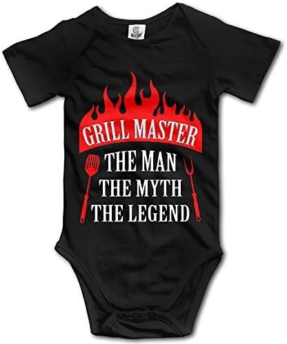 Infant Grill Master The Man The Myth Griller Funny BBQ Chef Cute Baby Onesie Bodysuit