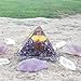 ORGONE Pyramid Amethyst The Flower Life Symbol,ORGONITE Energy Generator Crystal Quartz Point & Exquisite Gemstones & Reiki Energy