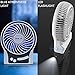 OPOLAR Portable Travel Mini Fan with 3-13 Hours Battery Life for Camping, Personal Battery Operated or USB Powered Handheld Fan, Internal Blue and Side Light, 3 Speeds, Quiet, Rechargeable