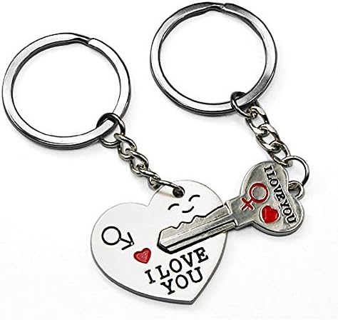Etopstech Key to My Heart Cute Couple Keychain Love Keychain Key Ring