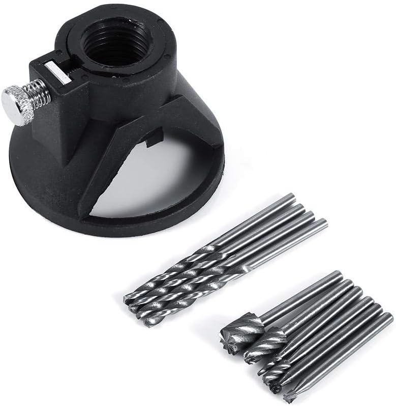 4pcs Wood Milling Cutter Drill Bits + 6pcs HSS Wood Milling Burrs + 1pc Drill Carving Rotary Locator