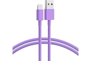 6FT Phone Charger Lig-ning Cable Fast Charging High Speed USB Compatible Phone 14/13/12/11 Pro Max/XS MAX/XR/XS/X/8 (Purple)