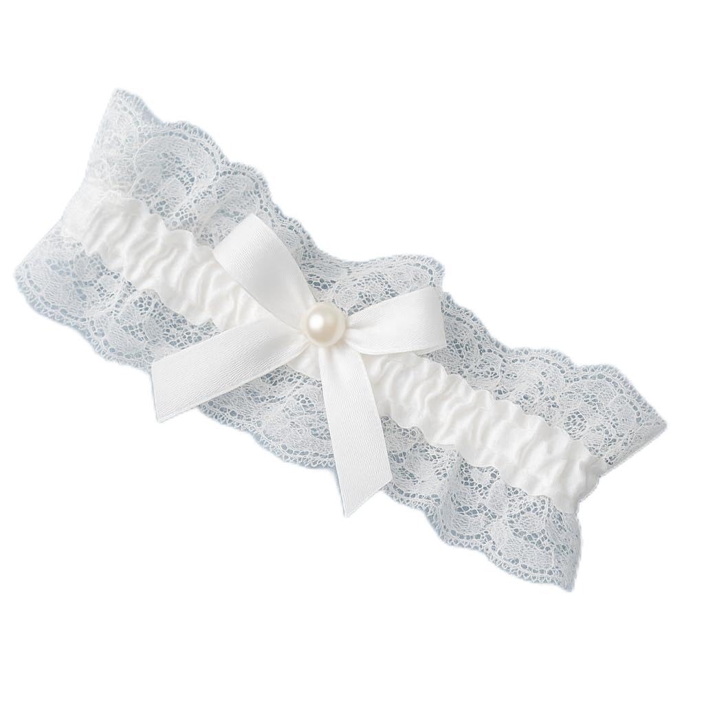 My Pretty Little Gifts Ivory Garter - Plain - Wedding Favour Bride to Be Hen Party Night Do Accessory