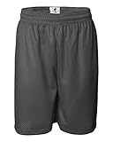 Adult mesh athletic shorts. (Graphite) (Large)