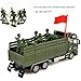 CORPER TOYS Military Truck Army Cars Pull Back Toy Die-cast Metal Alloy Model Car Playset Soldier Transport Vehicle for Boys Kids - 8 Pieces