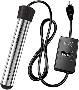 Immersion Bucket Water Heater with Timer, 1500W Heats 5 Gallons of Water in Mimutes Home Outdoor Pool Bathtub Travel Portable Instant Submersible Hot Water Heaters