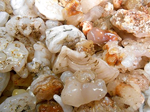 Rock Tumbler Gem Refill Kit New Mexico White Chalcedony Rough 8 oz