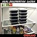 ChefLand New and Upgraded 2-Compartment Food Container with lid/Bento Box/Lunch Tray with Cover (10 Pack), Black