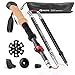 Cruzyo Trekking Hiking Pole Collapsible 3K Carbon Fiber & 7075 Aluminum | Ultralight Folding Walking Stick With Natural Cork Grip & Quick-Lock | Best For Men, Women Or Kids- 1 (one) Pole