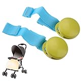 Pixnor Durable Hard Plastic Baby Stroller Quilt Blanket Clip - 2 pcs/set (Green)