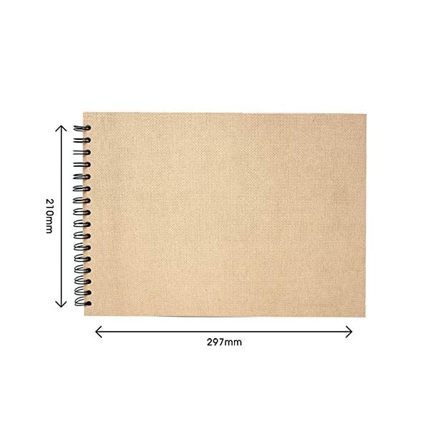 Artway-Enviro-Spiral-Bound-A4-Sketch-book-Landscape-70-Sides-35-Leaves-of-100-Recycled-170gsm-Cartridge-Paper-Hardback-Sketch-Pad-White Artway Enviro Spiral Bound Sketchbook - 70 Sides (35 Leaves) of 100% Recycled 170gsm Cartridge Paper,White, A4 Landscape