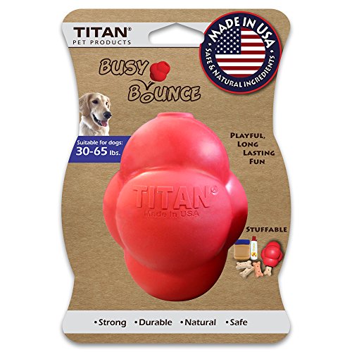 Titan Busy Bounce, Tough Durable Treat Dispensing Dog Toy with