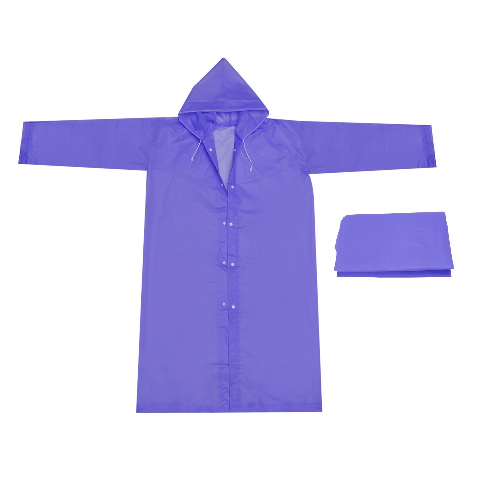 PATIKIL Rain Ponchos for Adults, Lightweight Reusable EVA Impermeable Rain Coat Waterproof Rain Jacket for Men and Women, Purple