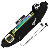 PYFK Running Belt Waist Pack - Adjustable Fanny Pouch for Runners Hands Free Workout - iPhone 6/7 Plus Hiking Gear Marathon for Men and Women