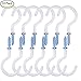 Screw Hooks,GEOTEL 12 Pcs 2.9 Inches White Ceiling Hooks Cup Hooks Screw in Hooks Hanging Hooks Wall Hooks Eye Hooks Screw In Hooks for Teacup Light Hanging Plants Outdoor