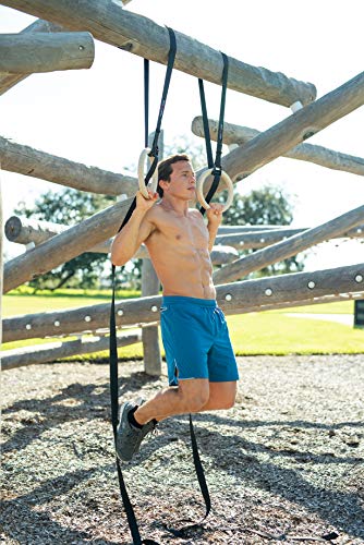 image for ProApe Premium Heavy Duty Wooden Gymnastic Rings / Olympic Rings With 