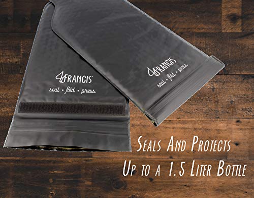 Wine Skin 3-Pack - Wine Bags for Travel, Wine Travel Protector, Wine Sleeve for Travel, Reusable Wine Bottle Protector