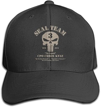 Chris Kyle Seal Team Men and Women Sport Black Adjustable Cotton Hat Fashion Cap