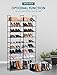 ORAF Shoe Rack 10 tier Shoe Tower Organizer, ORAF 50 Pair Shoe Racks with Waterproof Dustproof Tight Connection, Free Standing Shoe Shelf in Closet Entryway Hallway, Non-woven Fabric, Black