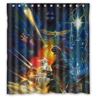 Bathroom Supplies Accessories Popular Print Design Godzilla