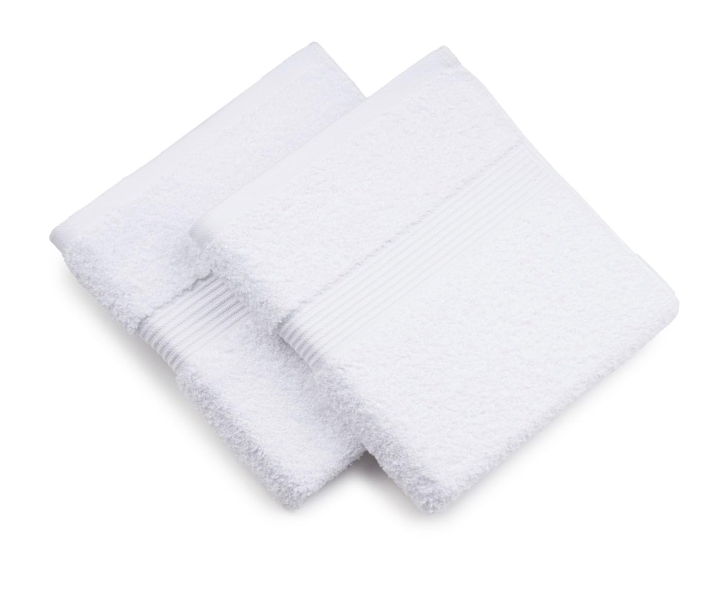 Gözze - Set of 2 New York Hand Towels, Luxuriously Soft and Absorbent, 100% Cotton, 50 x 100 cm - White