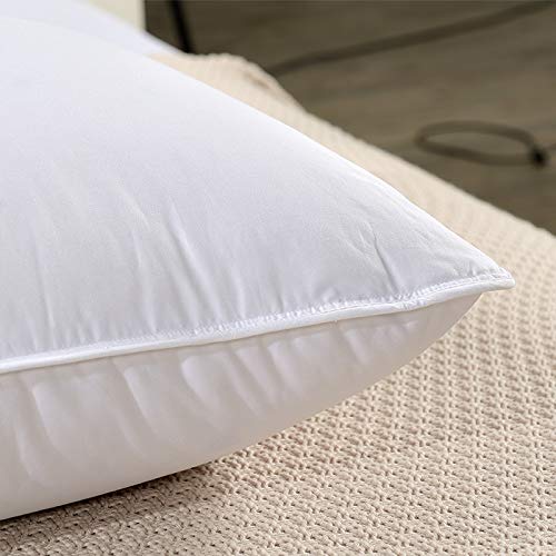 Luxurious Siberian Goose Down Feather Bed Pillows Set 600 Fill Power