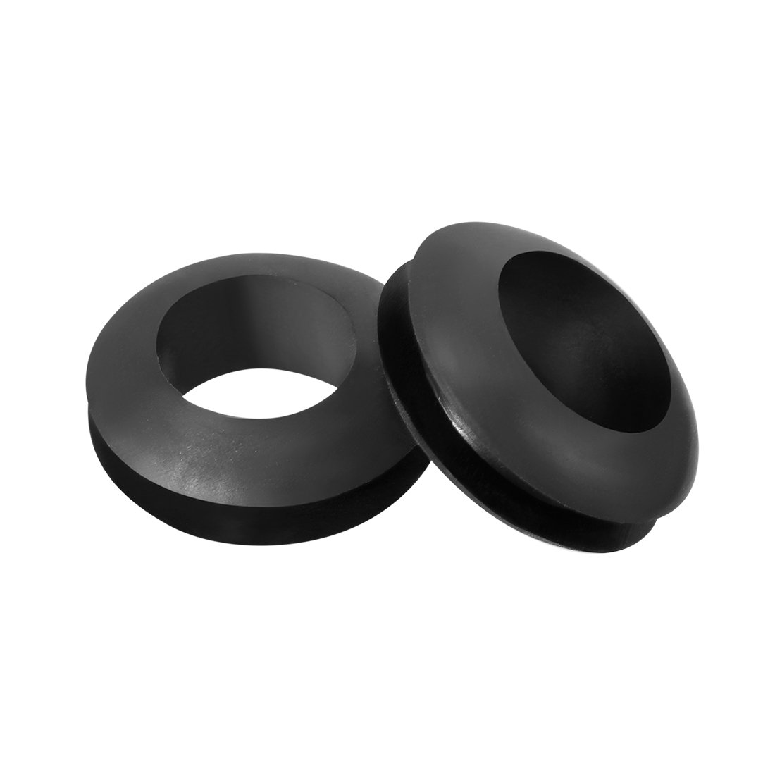 sourcingmap Wire Protector Oil Resistant Armature Rubber Grommet 10mm Inner Dia 300Pcs Black