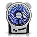 YoCoo Mini USB Fan 3 Modes Wind Speeds Rechargeable Portable Table Fan Electric Personal Fan with Cute Outer Ear LED Light Function - Battery Included - Black