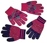 N'Ice Caps Girls Magic Stretch 2 Pair Pack Novelty Gloves